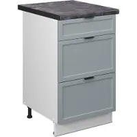 Vicco Mueble bajo de cocina Fame-Line Azul claro-gris 50 cm , ET Antracita, Model 50982