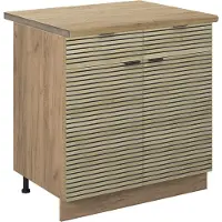 Vicco Mueble bajo de cocina Fame-Line Panel de roble 80 cm , ET Roble, Model 51373