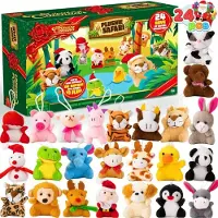 StarTech.com Calendario de Adviento - Calendario navideño - Casa de madera - 24 compartimentos - 24 peluches - Para niños - Tamaño medio