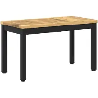 Syfax Mesa de centro Blanco lavado y negro 60,5 x 30 x 36 cm
