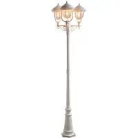 Konstsmide Parma, fabricada en aluminio con pintura blanca y cubierta de cristal acrílico transparente