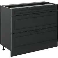 Vicco Mueble bajo de cocina R-Line Antracita casa de campo/Antracita 100 cm sin encimera, Model 71570