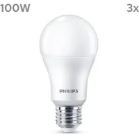 Philips LED E27 13W 1.521lm 2.700K mate 3 ud