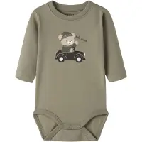 Name it Pijama entero/body 'NBMOSMAR' beige / oliva / blanco