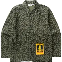 Service Works - Camisas - Patterned Easy Chef Shirt Green Leopard de Algodón - Talla L - Verde