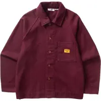 Service Works - Camisas - Flannel Foh Overshirt Burgundy de Lana - Talla XL - Burdeos