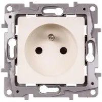 Legrand Enchufe individual NILOE, con/sin protección de 16A, IP20, con tapas, color crema, modelo 664636