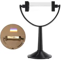 OEM Allecto Plus: Prisma triangular de vidrio óptico con soporte. Material didáctico de física para el estudio del espectro de la luz
