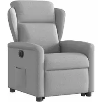 vidaXL Sillón reclinable Relax de , con ayuda para levantarse, color gris nube, tapizado en tela