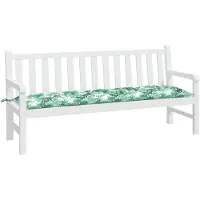 vidaXL Cojín para banco de jardín, estampado de hojas, 180x50x7 cm, tejido Oxford