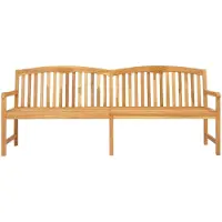 vidaXL Banco de jardín con diseño de rosas, hecho a mano, 228 x 60 x 90 cm, madera maciza de teca, color natural