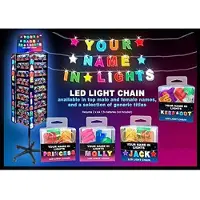 OEM Tubo de luz Amelia: letras LED de colores, funciona con batería