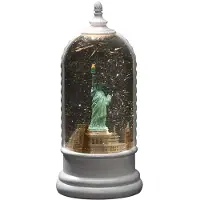 OEM Linterna LED con forma de Estatua de la Libertad, color blanco, con temporizador, funciona con batería o USB