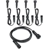OEM Cable de extensión de 1 metro, con 2 polos, paquete de 5 unidades, resistente al agua, para luces de terraza