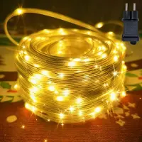 Dripio Guirnalda de luces LED de 40 metros, con 400 LEDs de luz cálida, grado de protección IP67, 8 modos