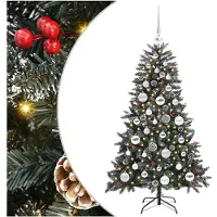 vidaXL Árbol de Navidad artificial, color verde, 120 cm, fabricado con PVC, plástico y acero
