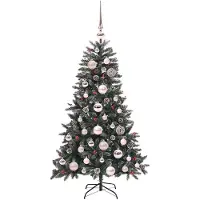 vidaXL Árbol de Navidad artificial, color verde, 120 cm, fabricado con PVC, plástico y acero