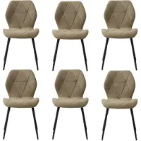 StarTech.com Juego de 6 sillas de comedor - Sillas de cocina modernas - Estructura de metal - Diseño minimalista - Para cocina, comedor o restaurante - Color verde