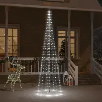 The Living Store Árbol de Navidad LED "" para mástil, color blanco frío, 310 LEDs, 300 cm