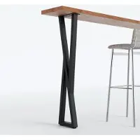 Merkloos Juego de 2 patas robustas para mesa, fabricadas en acero al carbono, con una altura de 105 cm