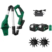 OEM Fresadora de jardín eléctrica, diseño plegable, funciona con batería, batería de 3.0Ah, enchufe de 100V-240V para la Unión Europea