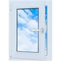 LORAC Ventana de PVC blanca, 50x70 cm, para montaje en el lado IZQUIERDO, ventana oscilobatiente nueva de 500x700 mm, doble acristalamiento RU