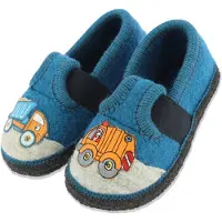 Beck Zapatillas de casa 'LKW' azul / gris / naranja / rojo