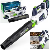 Wuber Soplador de hojas a batería para nieve. Batería de alta capacidad de 4Ah, 20V, marca