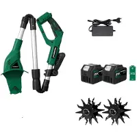 OEM Cultivador de jardín eléctrico, diseño plegable, funciona con batería, batería de 4.5Ah, enchufe de 100V-240V para la Unión Europea