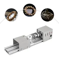 StarTech.com Mini torno para madera de 100W, modelo de mesa, con 7 velocidades ajustables, de 4000 a 9000 RPM, para fresado, lijado y pulido, color beige