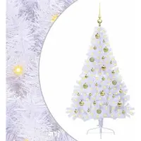 Syfax Árbol de Navidad artificial con 150 LED 150 cm PVC y Acero