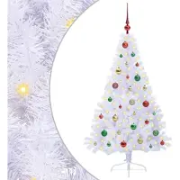 Syfax Árbol de Navidad artificial con 150 LED 150 cm PVC y Acero