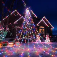 Lapalife Guirnalda de luces LED de 3,47 metros, multicolor, con 8 modos de iluminación, 31V. Ideal para decoración navideña, para árboles de Navidad, ventanas, jardines, etc