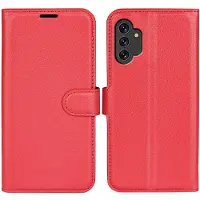Lux-Case Funda abatible clásica Samsung Galaxy A13 4G - Roja