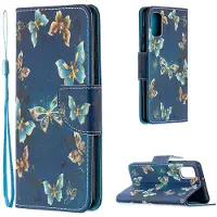 Lux-Case Funda abatible Wonderland Samsung Galaxy A72 5G - Mariposa Azul