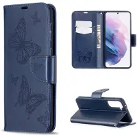 Lux-Case Funda abatible Butterfly Samsung Galaxy S21 Plus - Azul Oscuro
