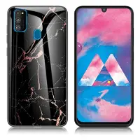 Lux-Case Funda Fantasy Marble Samsung Galaxy M30s - Negra / Dorada