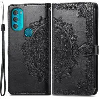 Lux-Case Funda abatible Mandala Motorola Moto G71 5G - Negro