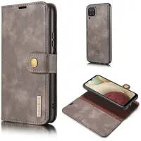 Lux-Case DG.MING Samsung Galaxy A12 5G Funda Billetera 2 en 1 - Gris