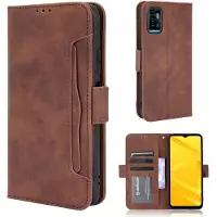Lux-Case Funda monedero de piel de estilo moderno para ZTE Blade A71 - Marrón