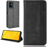 Lux-Case Funda de piel Bofink Vintage ZTE Blade A71 - Negra