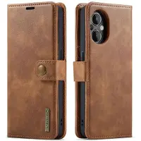 Lux-Case DG.MING Funda billetera 2 en 1 OnePlus Nord N20 5G - Marrón