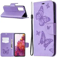 Lux-Case Funda abatible Butterfly Samsung Galaxy S20 FE 5G / S20 FE - Violeta