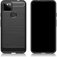 Lux-Case Funda Carbon Flex - Google Pixel 5a - Negro