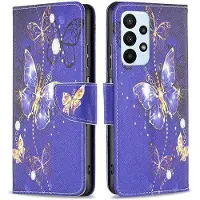 Lux-Case Funda abatible Wonderland Samsung Galaxy A23 - Mariposas Moradas