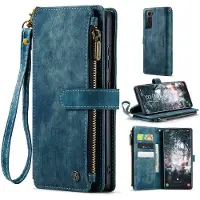 Lux-Case Carcasa de teléfono con cremallera CaseMe para Samsung Galaxy S22 Plus - Azul