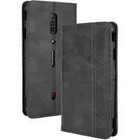 Lux-Case Funda de piel Bofink Vintage ZTE nubia Red Magic 6 - Negro