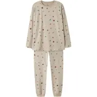 Name it Pijama taupe / verde oscuro / rojo / blanco