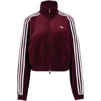 Adidas Sudadera con cremallera rojo vino / blanco