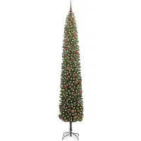 vidaXL Árbol de Navidad artificial, color verde, 270 cm